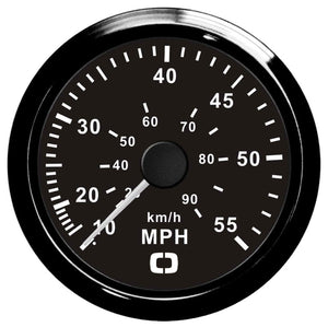 Pitot speedometer 0-55 MPH black/black - foto originale Osculati Srl