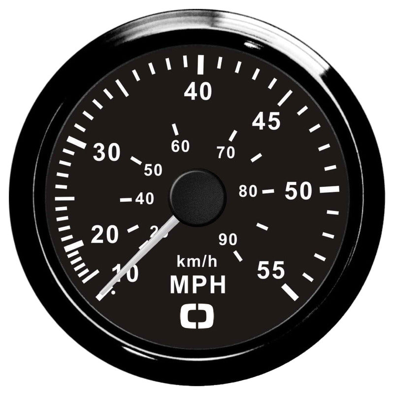 Pitot speedometer 0-55 MPH black/black - foto originale Osculati Srl