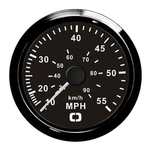 Pitot speedometer 0-55 MPH black/black - foto originale Osculati Srl
