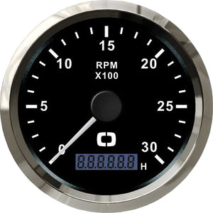 Revolution counter 0-3000 RPM black/glossy - foto originale Osculati Srl