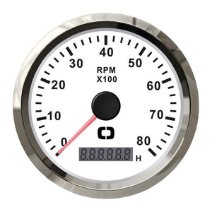 Revolution counter 0-8000 RPM white/glossy - foto originale Osculati Srl