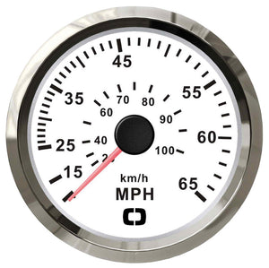Pitot speedometer 0-65 MPH white/glossy - foto originale Osculati Srl