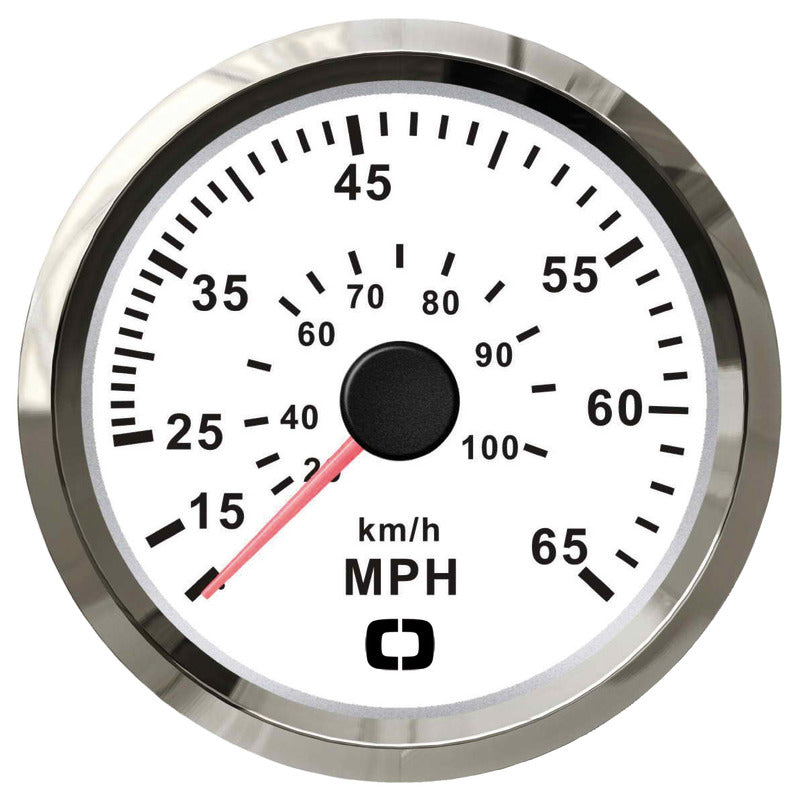 Pitot speedometer 0-65 MPH white/glossy - foto originale Osculati Srl