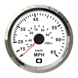 Pitot speedometer 0-65 MPH white/glossy - foto originale Osculati Srl