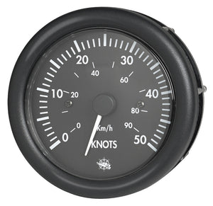 Guardian speedometer 0-50 knots black 12 V - foto originale Osculati Srl