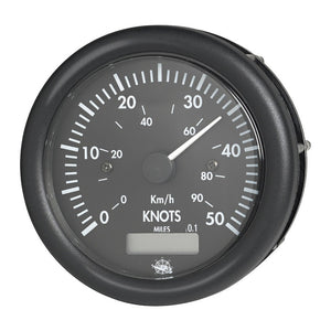 Guardian speedometer 0-50 knots black w/log 12V - foto originale Osculati Srl