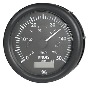 Guardian speedometer 0-50 knots black w/log 12V - foto originale Osculati Srl