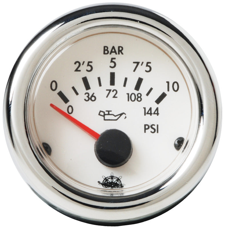 Guardian oil pressure gauge 0-10 bar white 12 V - foto originale Osculati Srl
