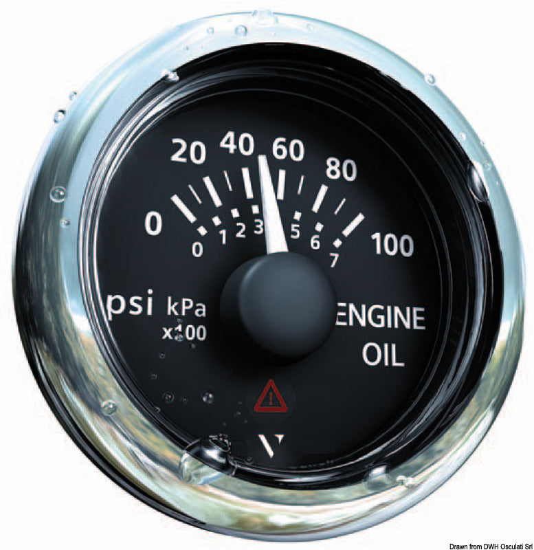 VDO Marine Oil pressure gauge black 5 bar/80 psi - foto originale Osculati Srl