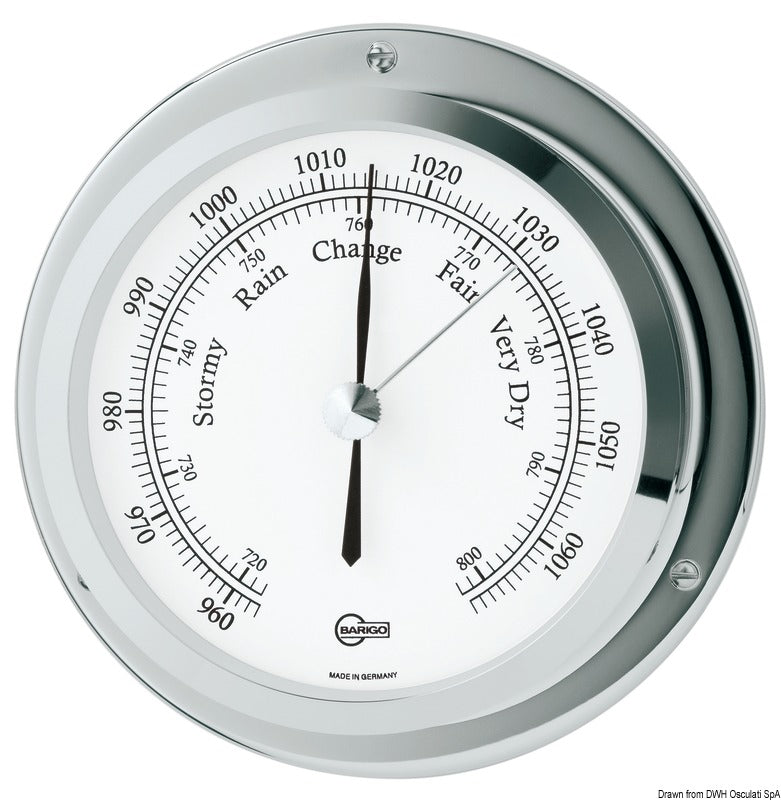 Barigo Star barometer chromed brass - foto originale Osculati Srl