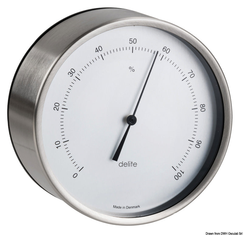 Vion Clausen satin SS hygrometer, wall mounting - foto originale Osculati Srl