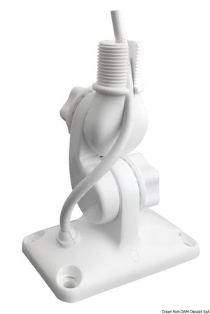 GLOMEX reinforced nylon base w/articulated joint white - foto originale Osculati Srl