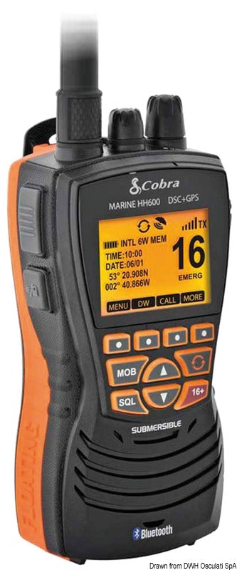 Cobra marine Cobra Bluebound 650E - Portable VHF - foto originale Osculati Srl