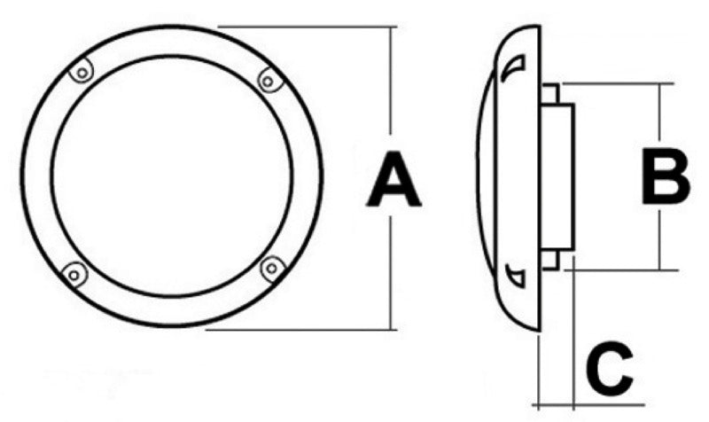 Pair of 2-ways loudspeakers 150 mm 60 W white - foto originale Osculati Srl