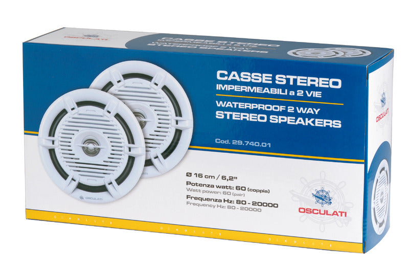 2-way stereo speaker 60 W - foto originale Osculati Srl