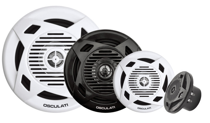 Pairs of dual cone loudspeakers 4" 2x30 W black - foto originale Osculati Srl