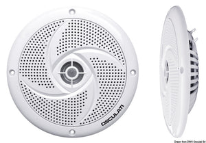 Pairs of dual cone ultra slim speakers 5.25" - white - foto originale Osculati Srl