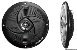 Pairs of dual cone ultra slim speakers 5.25" - black - foto originale Osculati Srl