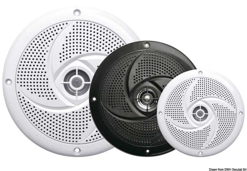 Pairs of dual cone ultra slim speakers 6.5" - white - foto originale Osculati Srl