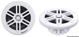 Pairs of dual cone speakers 6.5" - 2x120W - white - foto originale Osculati Srl