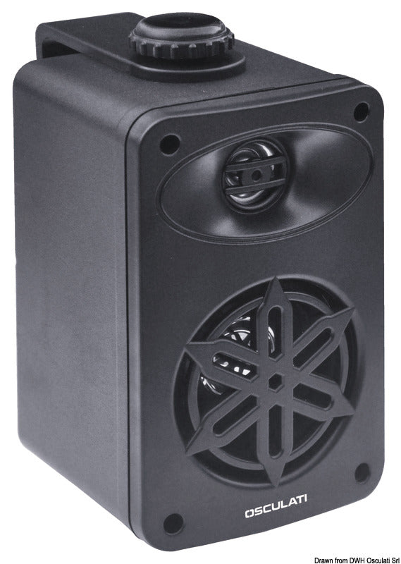 Pairs of 2-way loudspeakers f.interiors 3" - 2x80W - black - foto originale Osculati Srl