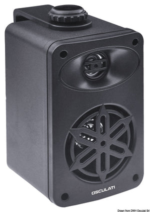 Pairs of 2-way loudspeakers f.interiors 4" - 2x120W - black - foto originale Osculati Srl