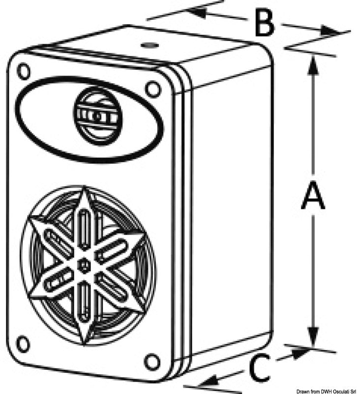 Pairs of 2-way loudspeakers f.interiors 3" - 2x80W - white - foto originale Osculati Srl