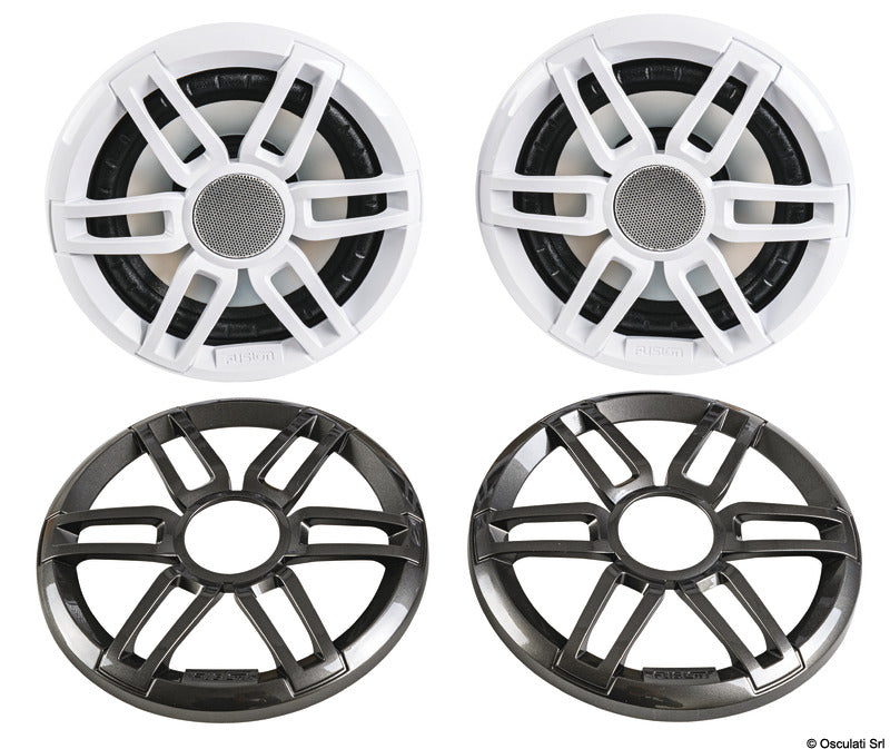 Fusion XS-FL65SPGW 6.5" white +grey grid w/RGB light. Sold in pairs - foto originale Osculati Srl