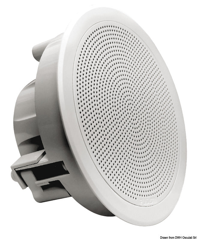 Fusion FM-F77RW Flush Mount 7.7" speaker white grid. Sold in pairs - foto originale Osculati Srl