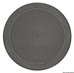 Fusion FM-F65RW Flush Mount 6.5" speaker black grid. Sold in pairs - foto originale Osculati Srl