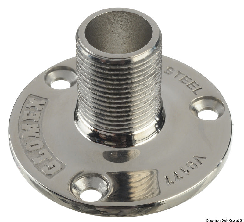 Glomex round base for antennas AISI316 98 mm - foto originale Osculati Srl