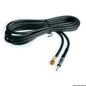 Glomex AM/FM radio cable male to Motorola socket 3.6 m - foto originale Osculati Srl