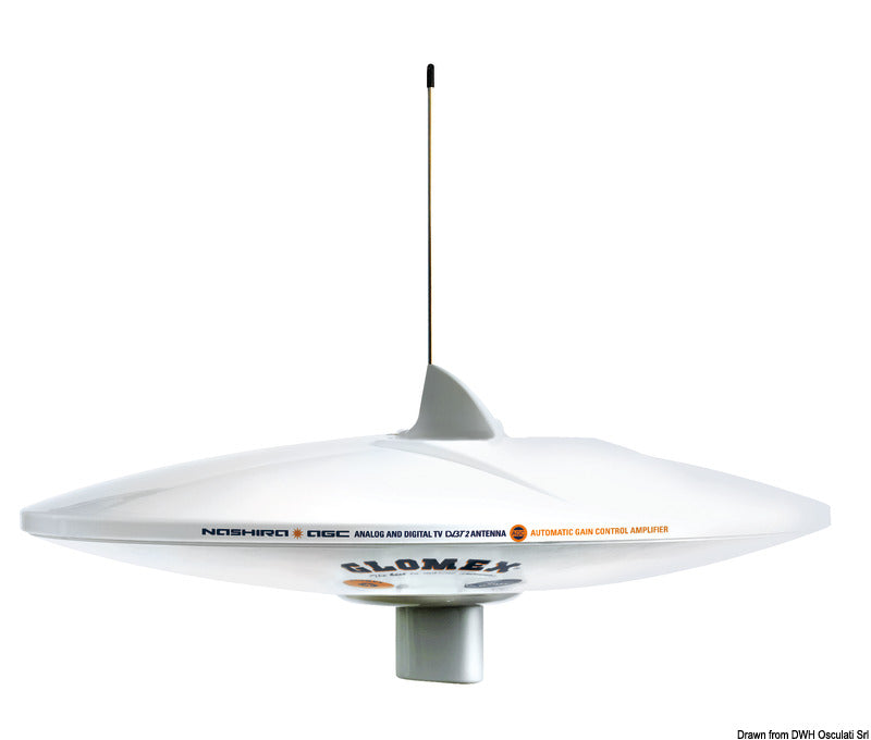 GLOMEX Avior TV/AM-FM antenna black - foto originale Osculati Srl