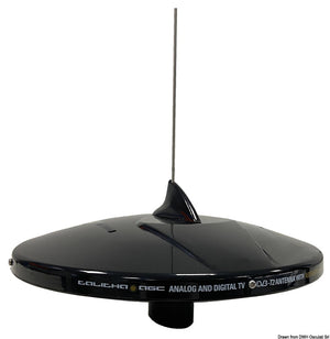 GLOMEX Talitha AGC/DAB AM-FM TV antenna black - foto originale Osculati Srl