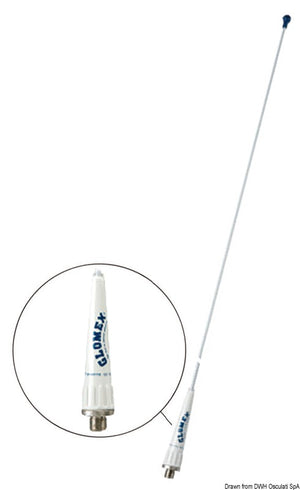 Glomex Glomeasy Line VHF fiberglass antenna 0.9m - foto originale Osculati Srl