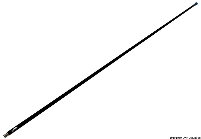 GLOMEX Glomeasy Line VHF fiberglass antenna black - foto originale Osculati Srl