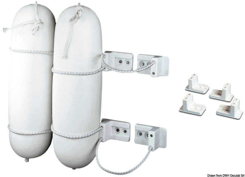 Four-bracket nylon set for fenders - foto originale Osculati Srl