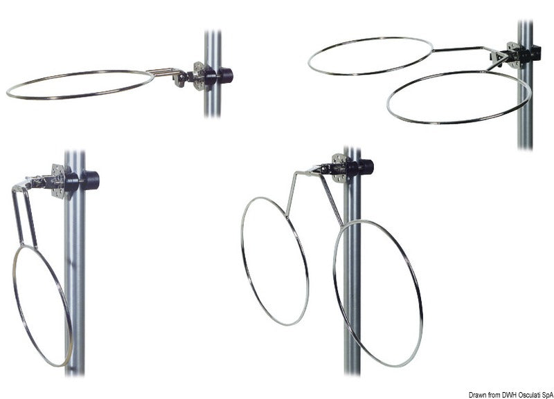 Foldable SS simple fenderholder 210 mm - foto originale Osculati Srl