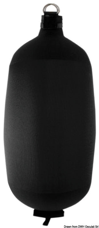 FENDERTEX C104 inflatable fender black - foto originale Osculati Srl