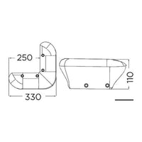 Defensa para cais e estaca 330 mm azul
