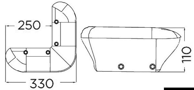 Marina and pile fender 330 mm blue - foto originale Osculati Srl