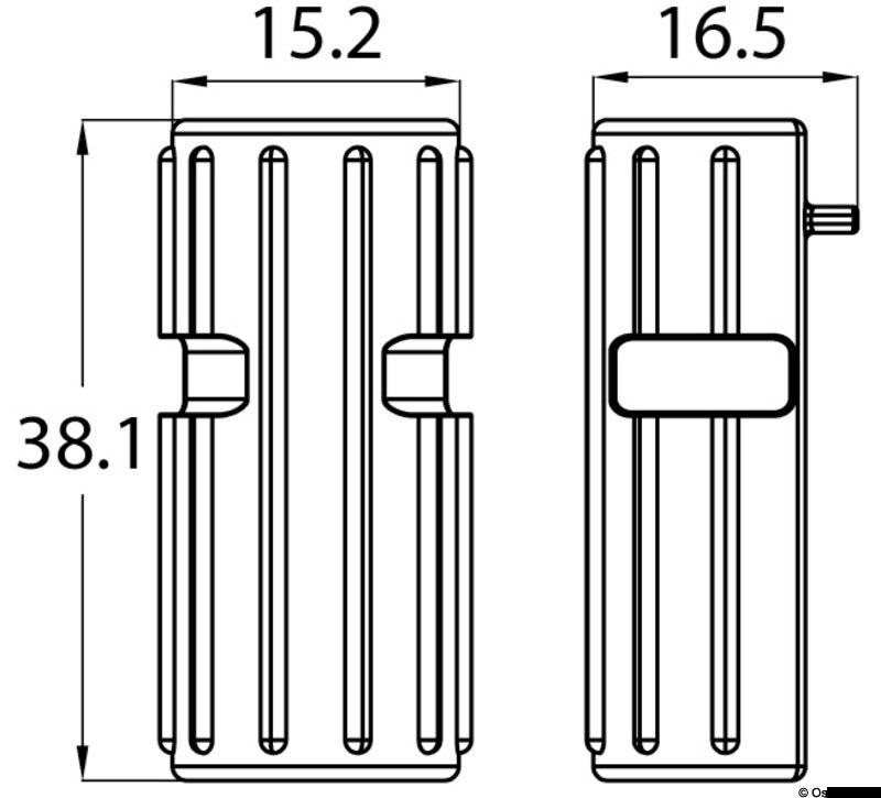 PVC vertical fender for marina and pile white 39cm - foto originale Osculati Srl