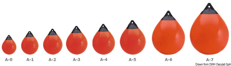 Polyform A1 fender and buoy red/blue head - foto originale Osculati Srl