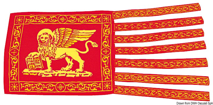 Venetian burgee 30 x 60 cm - foto originale Osculati Srl