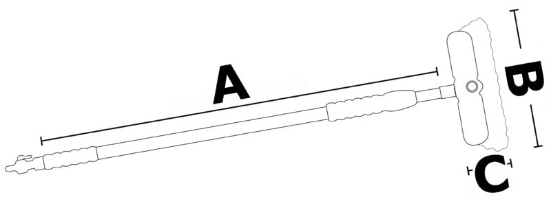 Osculati standard telescopic brush 95/150 cm - foto originale Osculati Srl