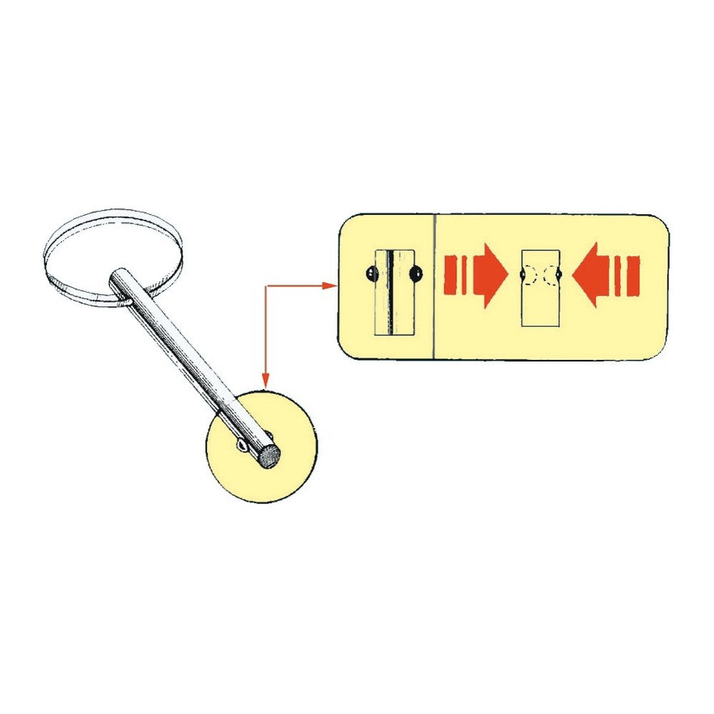 S.S self-locking pin 6x76 mm (pack of 10) - foto originale Osculati Srl