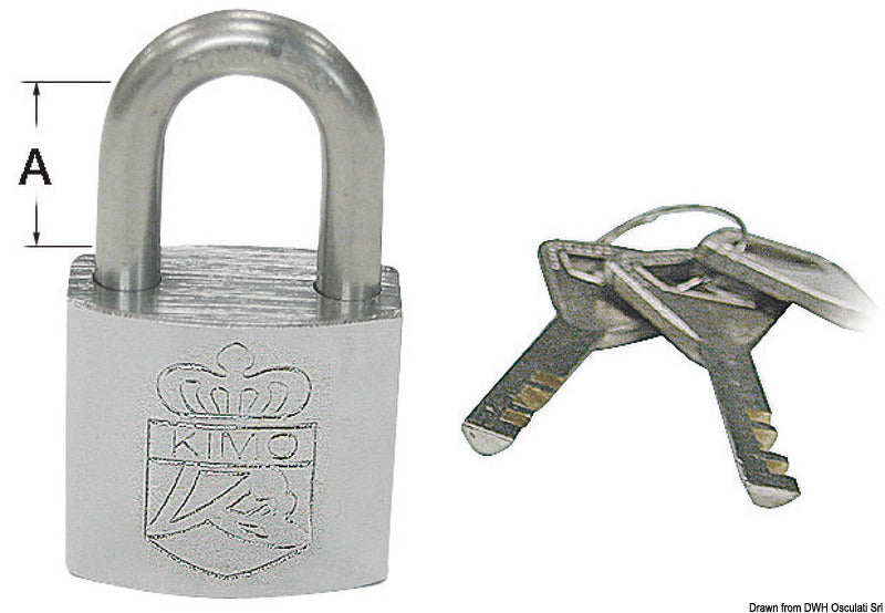 SS padlock 30x20 mm - foto originale Osculati Srl