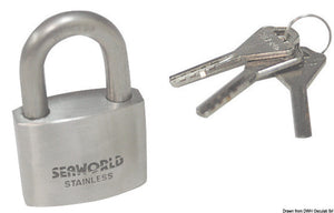 Heavy duty AISI316 padlock arc 30 mm - foto originale Osculati Srl
