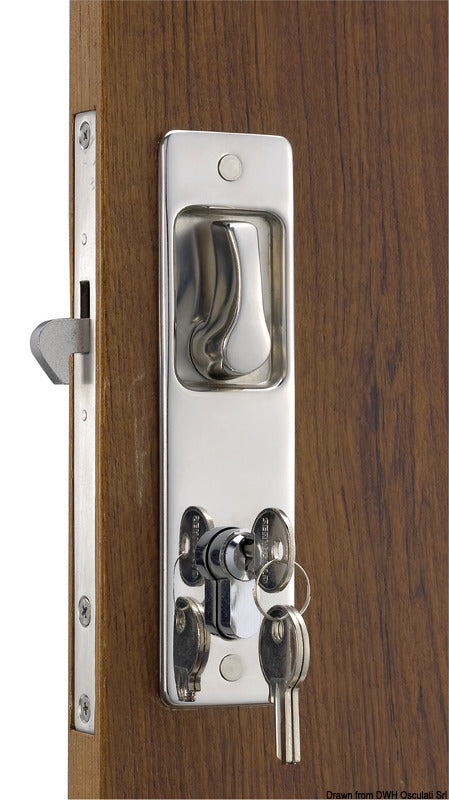 Yale-type external lock 16/38 mm w/projecting hook - foto originale Osculati Srl