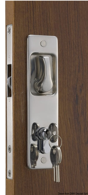 Yale-type external lock 16/38 mm w/flush hooking - foto originale Osculati Srl